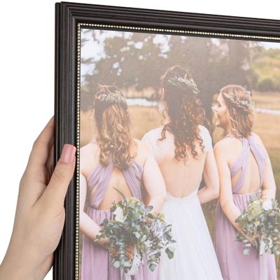 ArtToFrames 12x34 Inch Red Picture Frame, This 1.0000 Inch Custom Poster Frame is Cherry - Comes with Acrylic and Corrugated Backing (2WOM80801-CHY-12x34)