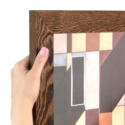 ArtToFrames 20x32 inch Brown - Distressed Wood Wood Picture Frame, 2WOM82223-103-20x32