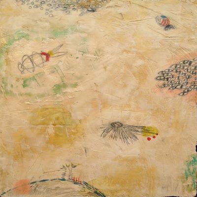 Sonar. Abstract Painting. Watercolor fresco. o*Live ORIGINAL
