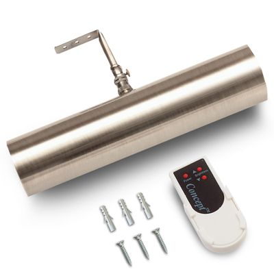 Concept Lighting 205L Cordless Remote Control LED Picture Light-7 3/4 inch Satin Nickel, Small