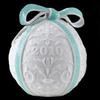 2010 Lladro Porcelain Annual Ball Christmas Ornament Original Blue Finish view 1