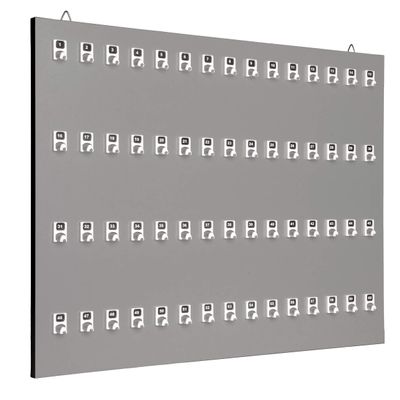 KEYSTAND # 60PGE, 60 Extra Space Numbered Hooks for Car Keys with Remote Control (60 Sets of Tag & Ring Included)