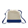 Cotton Canvas Sport Backpack - Pack of 3 (Natural/Royal, 3) view 1
