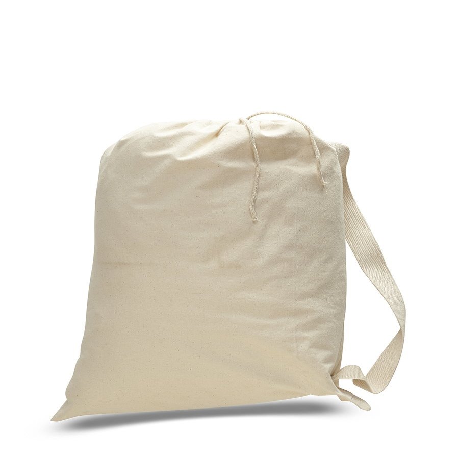 Cotton Canvas Drawstring Bag - Pack of 3 (3, Large)