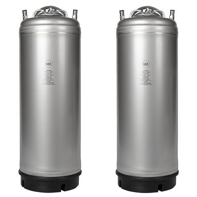 Two Pack of New AMCYL 5 Gallon Ball Lock Kegs with Single Handle