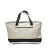 Cotton Canvas Zipper Tote Bag - 1 Piece (Natural/Black, 1) view 1