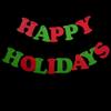 PaperLanternStore.com Happy Holidays Party Paper Letter Pennant Banner (10FT) view 1