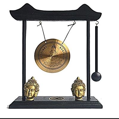 fengshuisale Zen Art Brass Feng Shui Desktop Buddha Gong W Red String Bracelet W1639