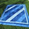 Blue Batik Log Cabin Quilt view 3