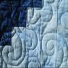 Blue Batik Log Cabin Quilt view 4