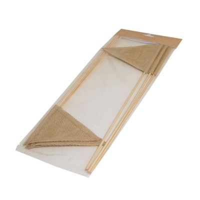 6 x Slanted Double Sided Jute Flag - DISC.SB2093