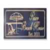 Established Beach House Sign, Vacation Home Address Sign, Carved Wooden Sign, B100 view 1