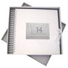 White Cotton Cards 14th Ivory Anniversary Year, Card & Memory Book, Glitter & Words, 27x30x4 cm view 1