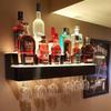Customized Designs 42" 2 Step Wall Mounted Home Bar Display with Wine Glass Holders view 1