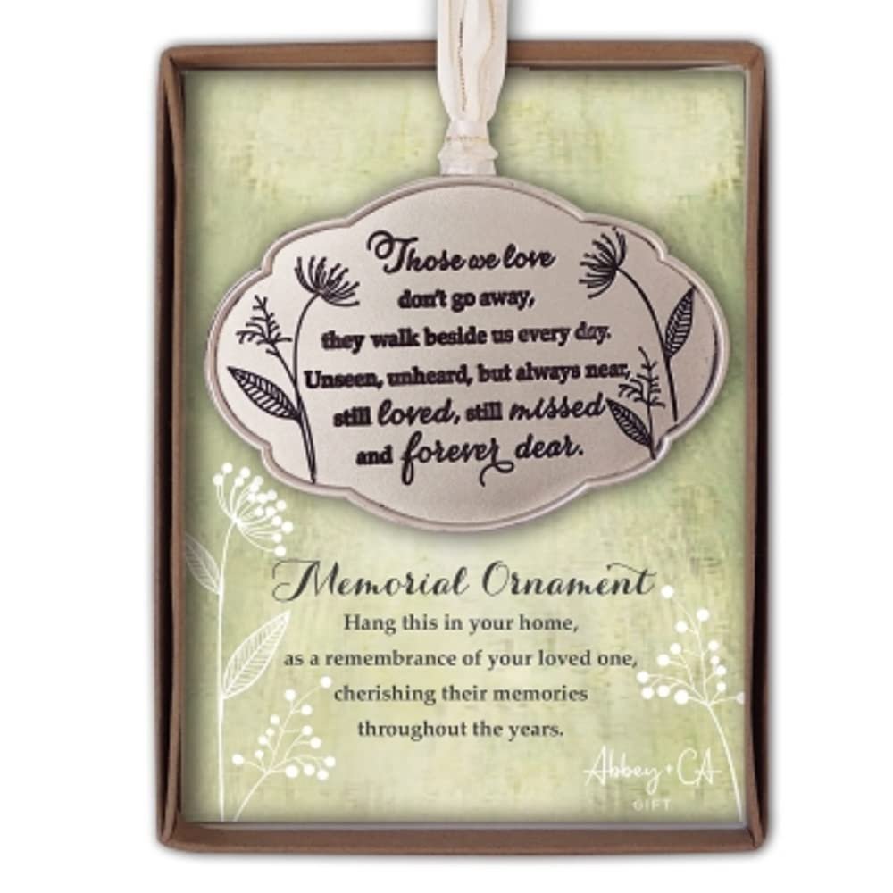 Abbey & CA Gift Those We Love Oval Ornament On White Ribbon