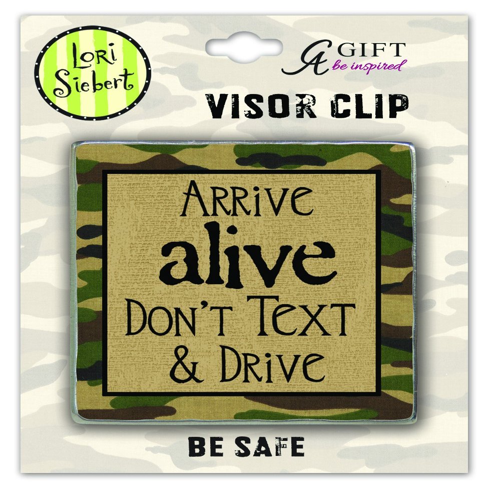 Cathedral Art Arrive Alive (Abbey & CA Gift) Square Camo Visor Clip, 2-1/4"