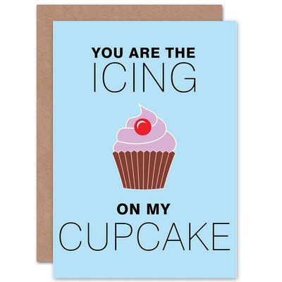 Wee Blue Coo CARD VALENTINE ROMANCE CAKE ICING CUPCAKE LOVE GIFT