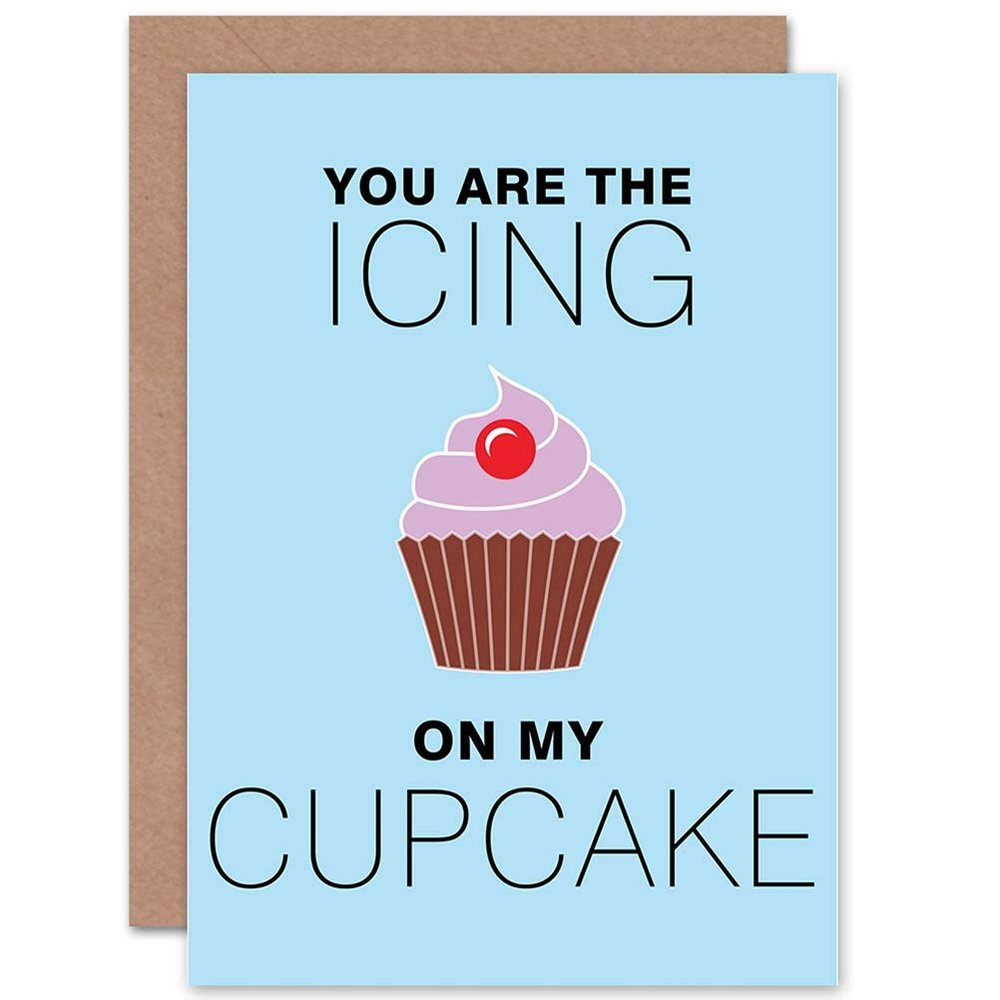 Wee Blue Coo CARD VALENTINE ROMANCE CAKE ICING CUPCAKE LOVE GIFT