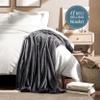 Bare Home Fleece Blanket - Full/Queen - Ultra-Soft Lightweight for Bed, Sofa, and Couch - Luxury Microplush - Cozy Warm Blanket (Full/Queen, Grey) view 3