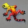 Gorgeous Bronze Lizard Gecko Figurine Statue Sculpture Art/Limited Edition Signed & Numbered (Yellow Red) view 4