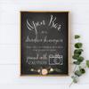 Andaz Press Wedding Party Signs, Chalkboard Pink Coral Floral Roses Print, 8.5x11-inch, Open Bar All Drunken Shenanigans Will be Captured and Mocked For Years to Come Proceed with Caution Sign, 1-Pack view 2