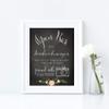 Andaz Press Wedding Party Signs, Chalkboard Pink Coral Floral Roses Print, 8.5x11-inch, Open Bar All Drunken Shenanigans Will be Captured and Mocked For Years to Come Proceed with Caution Sign, 1-Pack view 3