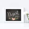 Andaz Press Wedding Party Signs, Chalkboard Pink Coral Floral Roses Print, 8.5x11-inch, Dessert Table, 1-Pack view 3