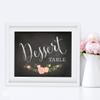 Andaz Press Wedding Party Signs, Chalkboard Pink Coral Floral Roses Print, 8.5x11-inch, Dessert Table, 1-Pack view 4