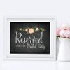 Andaz Press Wedding Party Signs, Chalkboard Pink Coral Floral Roses Print, 8.5x11-inch, Reserved for the Bridal Party, 1-Pack view 4