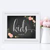 Andaz Press Wedding Party Signs, Chalkboard Pink Coral Floral Roses Print, 8.5x11-inch, Kids Table Sign, 1-Pack view 4