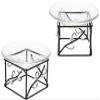 DollarItemDirect Metal Candle Holder with Glass Plate - Black, Case of 48 view 1