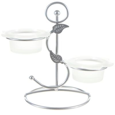 DollarItemDirect Two Votive Metal Candle Holder- Silver, Case of 48