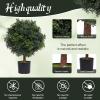 Silk Tree Warehouse One 2 Foot Outdoor Artificial Boxwood Ball Topiary Bush Potted UV Rated Plant by Bagari view 3