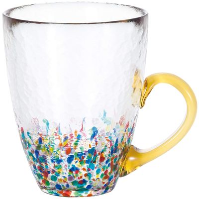 ADERIA Tsugaru Vidro F71655 Mug, Nebuta Mug, Amber, 11.2 fl oz (320 ml), Made in Japan, Fashionable, Adult, Cute, Gift, Women, Mother's Day, Father's Day, Couple, Housewarming Gift, Wedding,