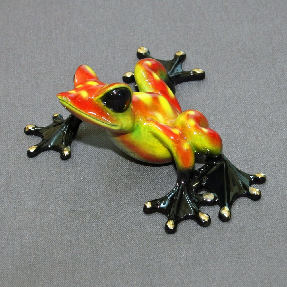 Gorgeous Bronze Alysa Frog Figurine Statue Sculpture Art/Limited Edition/Signed & Numbered (Fire)