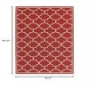 Oriental Weavers Meridian Indoor/Outdoor Rug - 1295R - 3'7" x 5'6" - in Red/Ivory - Moroccan Style, Water, Stain and Fade Resistant, Hose Clean, Patio, Outdoor Living Area Rug view 2