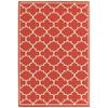 Oriental Weavers Meridian Indoor/Outdoor Rug - 1295R - 3'7" x 5'6" - in Red/Ivory - Moroccan Style, Water, Stain and Fade Resistant, Hose Clean, Patio, Outdoor Living Area Rug view 3