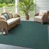 Oriental Weavers Meridian Indoor/Outdoor Rug - 1634Q - 3'7" x 5'6" - in Navy/Green - Casual Geometric, Water, Stain and Fade Resistant, Hose Clean, Patio, Outdoor Living Area Rug view 1