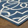 Oriental Weavers Meridian Area Rug, 4x6, Navy/Ivory view 4