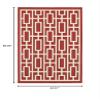 Oriental Weavers Meridian Indoor/Outdoor Rug - 9754R - 3'7" x 5'6" - in Red/Ivory - Moroccan Style, Water, Stain and Fade Resistant, Hose Clean, Patio, Outdoor Living Area Rug view 2
