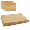 BambooMN Small Chamfered Edge Premium Bamboo Serving and Cutting Board, Charcuterie, Home and Everyday use - 7.9" x 5.5" x 0.75" - 10 pcs view 1