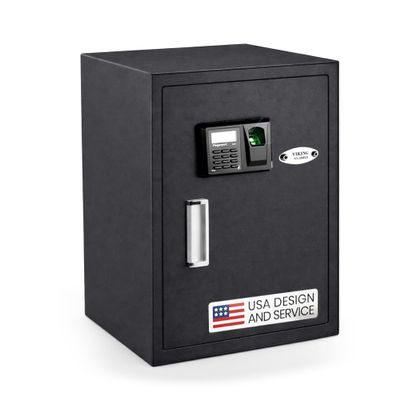 Viking Security Safe Large Biometric Safe  Quick-Access Fingerprint, PIN & Key Entry, Heavy-Duty Steel with Anti-Pry Door, Adjustable Shelves, Interior LED Light VS-50BLX