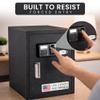Viking Security Safe Large Biometric Safe  Quick-Access Fingerprint, PIN & Key Entry, Heavy-Duty Steel with Anti-Pry Door, Adjustable Shelves, Interior LED Light VS-50BLX view 4