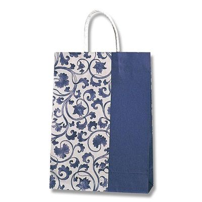 Shimojima Heiko 003155720 Paper Bags, Smooth S-100, Indigo Dyed, 10.2 x 3.9 x 14.2 inches (26 x 10 x 36 cm), 25 Sheets