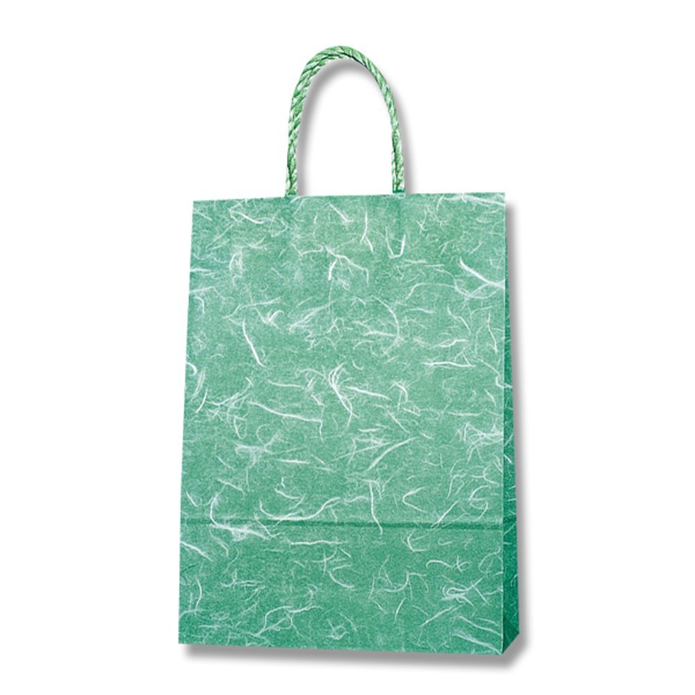 Shimojima Heiko 003155610 Smooth Paper Bags, Unryu, Midori, 10.2 x 3.9 x 14.2 inches (26 x 10 x 36 cm), 25 Sheets