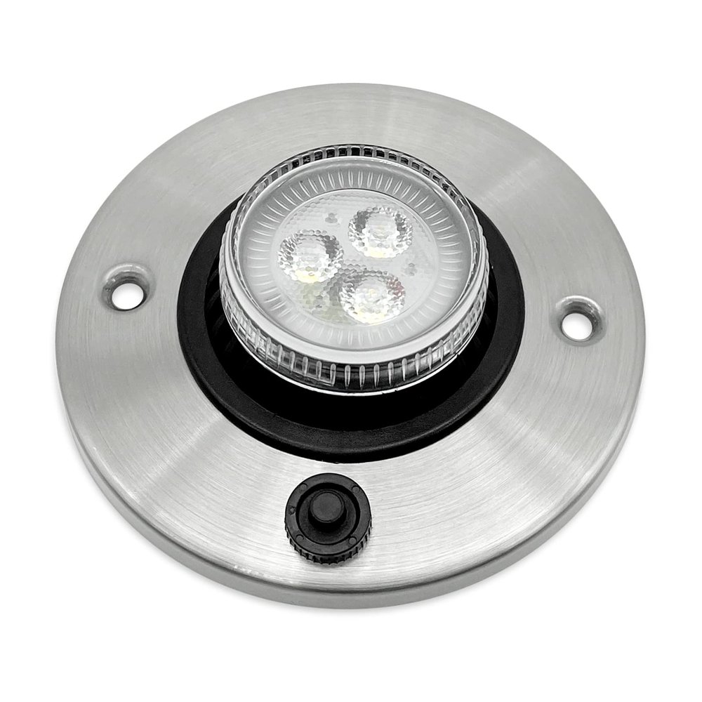 Dream lighting 12v Light Fixtures with Switch 2w LED Recessed Swivel Spot Cabinet Down Light 4000K Bright White Lighting 4inch