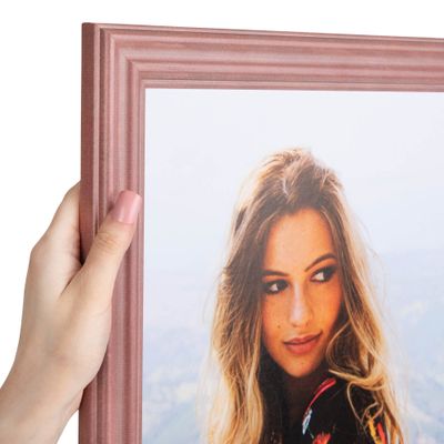 ArtToFrames 10x12 inch Ridged Mauve Barnwood Frame Wood Picture Frame, 2WOM0066-56673-YPNK-10x12