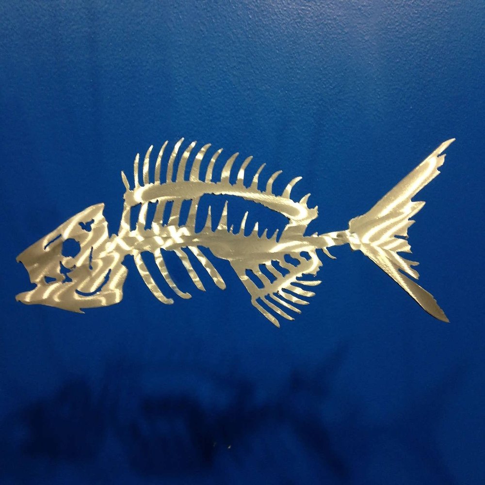 The Metal Edge Fishbone 44"w X 17"h