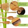 BambooMN Brand - Matcha Bowl Set (Includes Bowl, Rest,Tea Whisk, Chasaku, Tea Spoon & Tray) 2 Sets Green view 3
