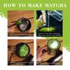 BambooMN Brand - Matcha Ceramic Set - Matcha Bowl and Whisk Holder - 2 Sets White view 4